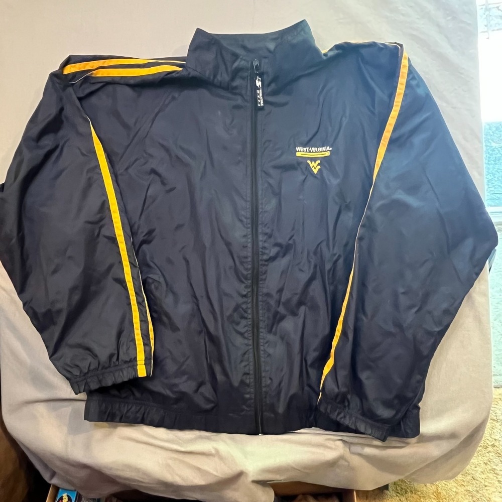 Vintage WVU West Virginia University Team Starter Windbreaker No Tag 24" PtP